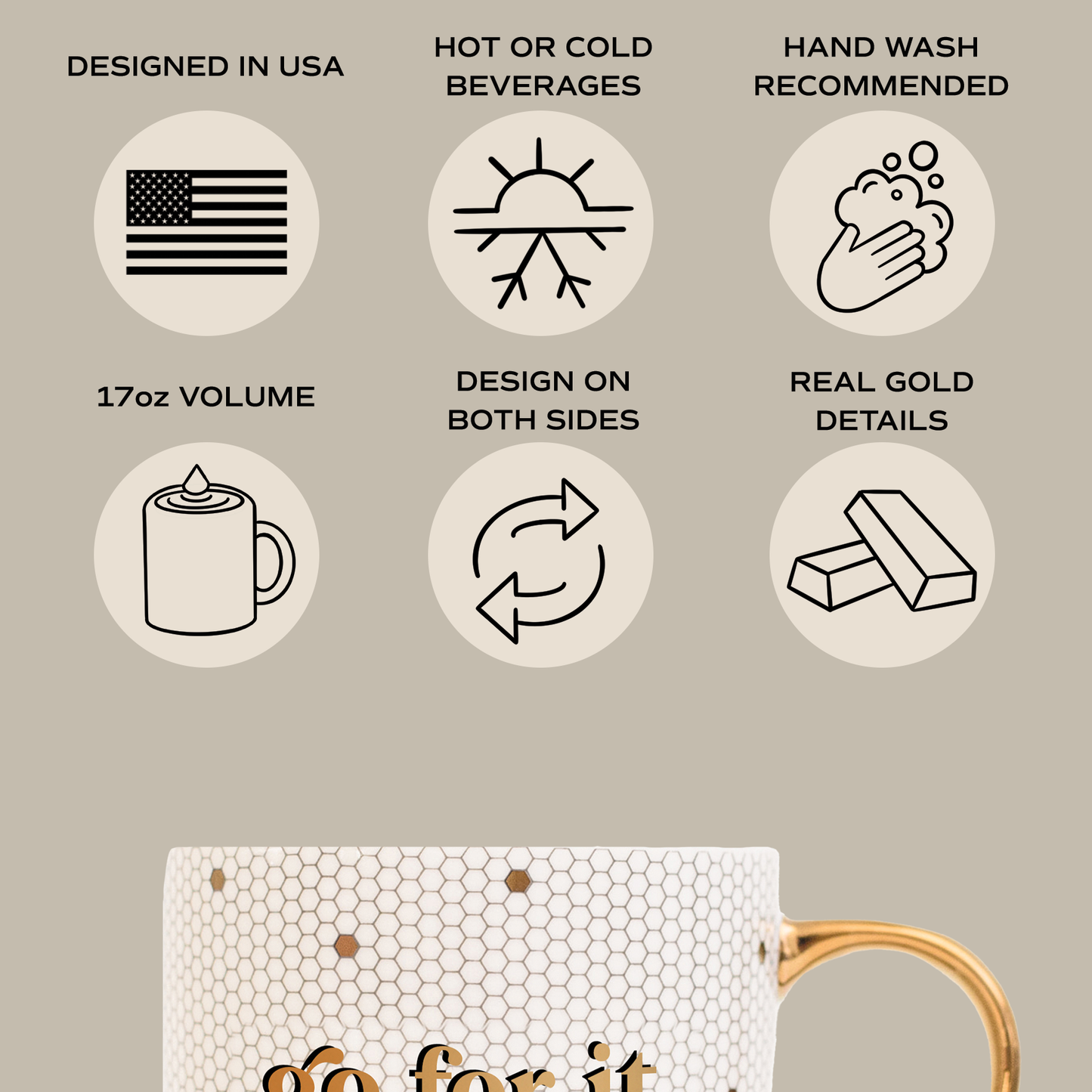 Fa La La Gold Festive Mug