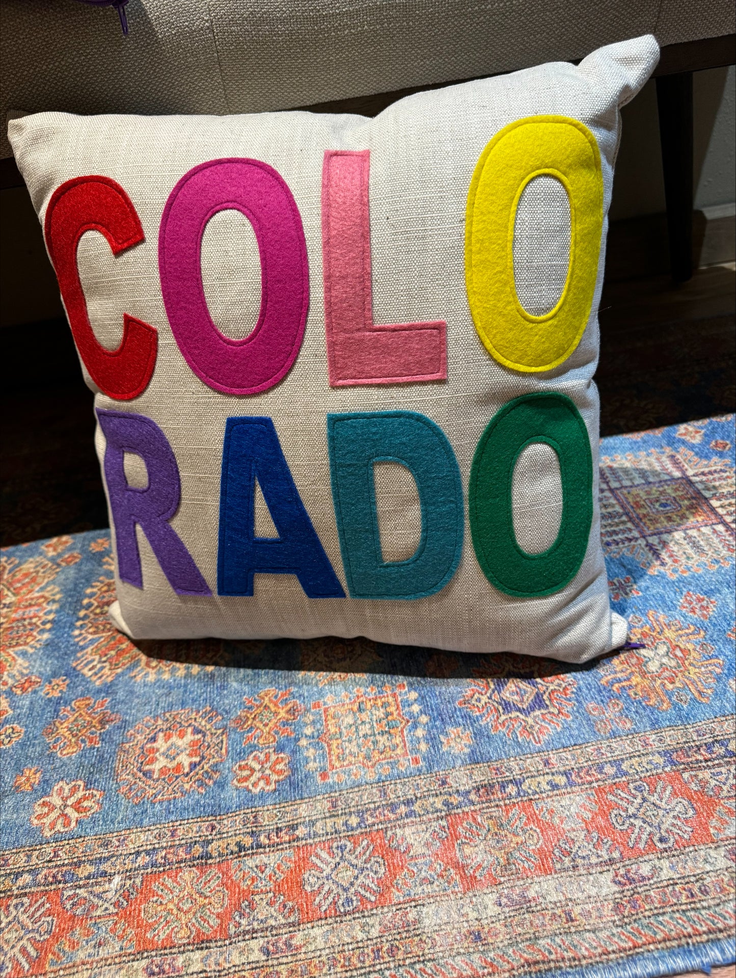 Colorful Colorado pillow & insert