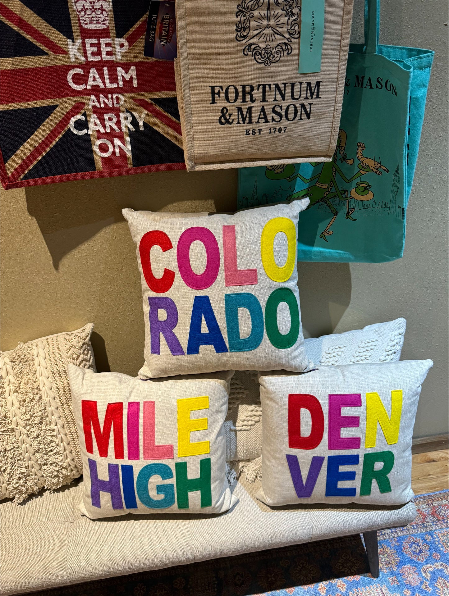 Colorful Colorado pillow & insert