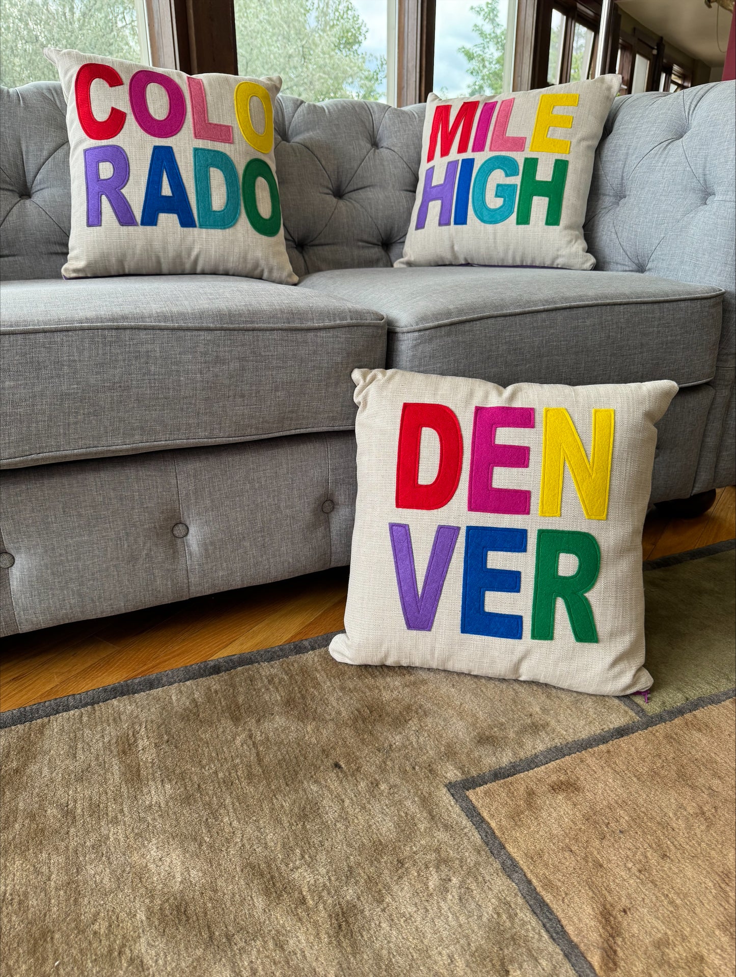 Colorful Colorado pillow & insert