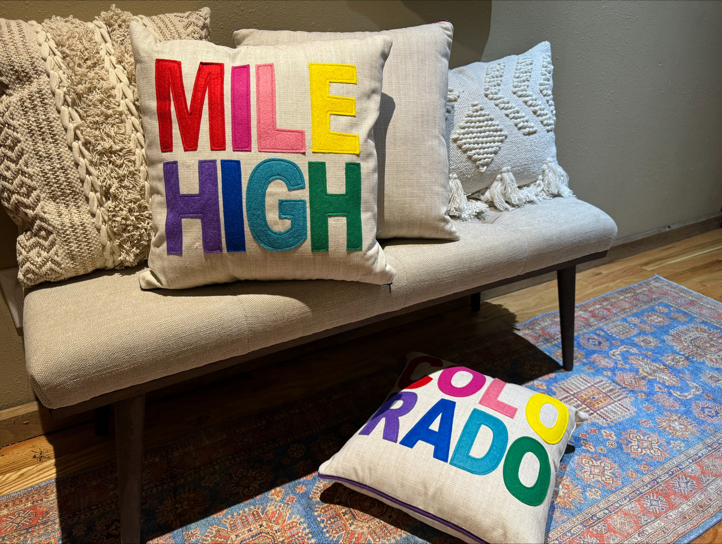 Colorful Colorado pillow & insert
