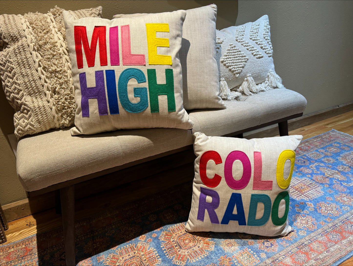 Colorful Colorado pillow & insert