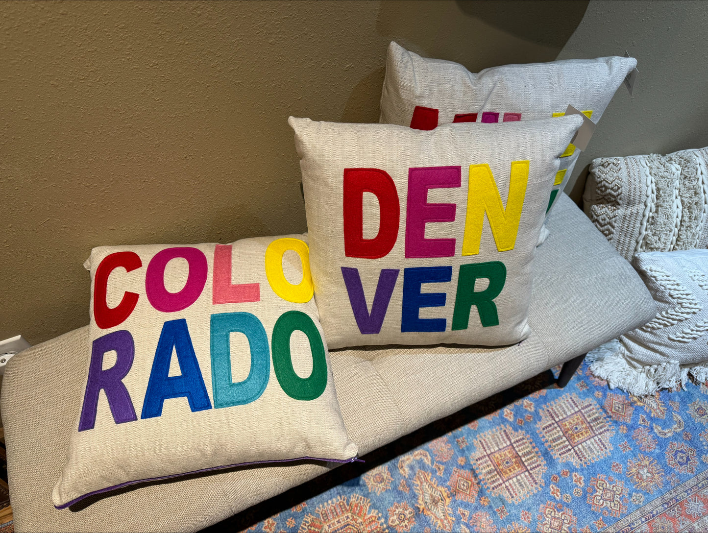 Colorful Colorado pillow & insert