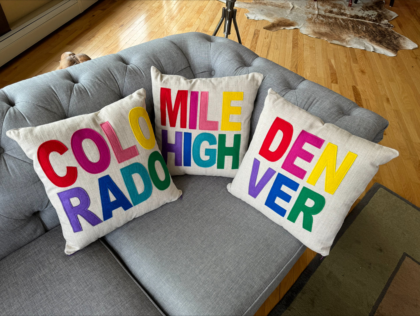 Colorful Colorado pillow & insert