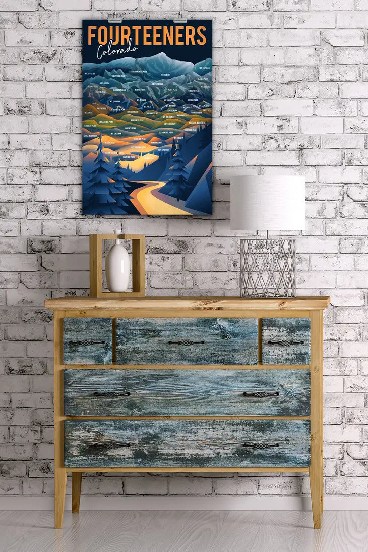 Colorado Fourteeners Poster