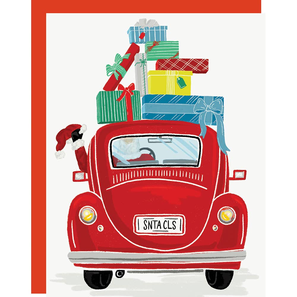 Santa Christmas Card Set of 10 Cards