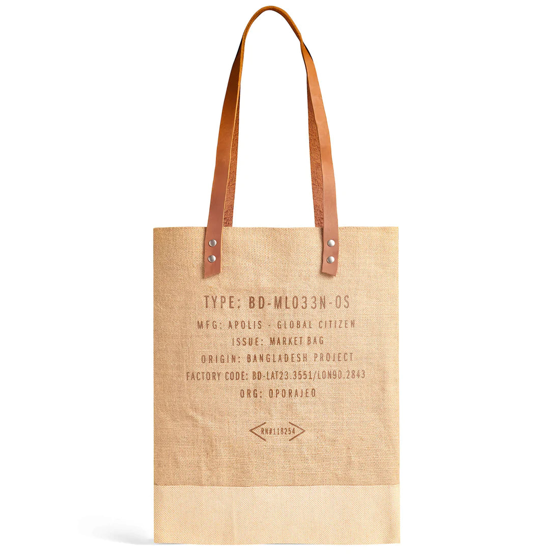 Wine Tote. Natural. Black Text: Altitude Attitude Colorado