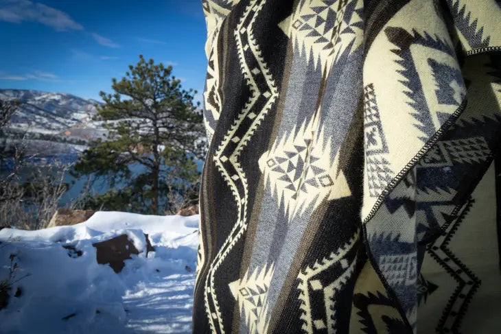 Andean Slate Grey Alpaca Wool Blanket