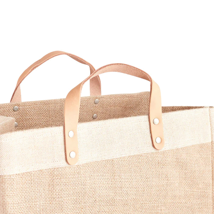 Market Tote. Natural. Black Text: Altitude Attitude Colorado