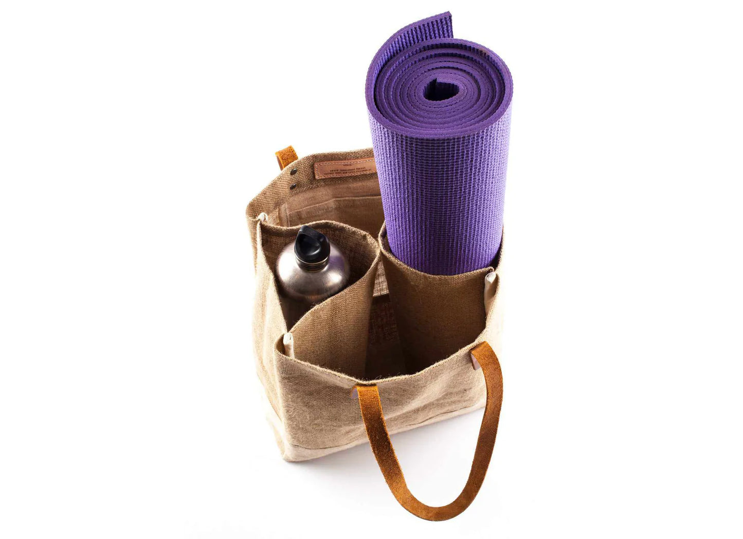 Wine Tote. Natural. White text: Altitude Attitude Colorado