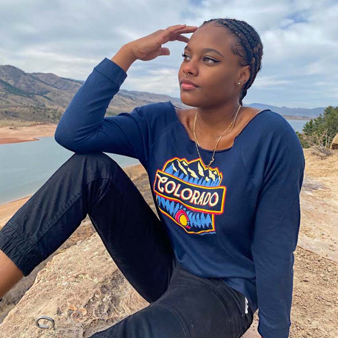 Mountain Top Shield 3/4 Sleeve Shirt: Women's: Navy