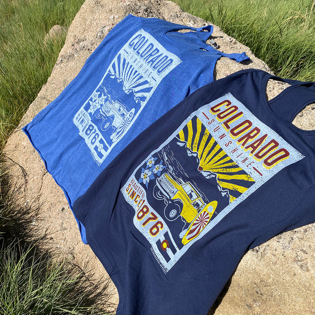 Summer Vibes Ladies' Tank Top: Navy