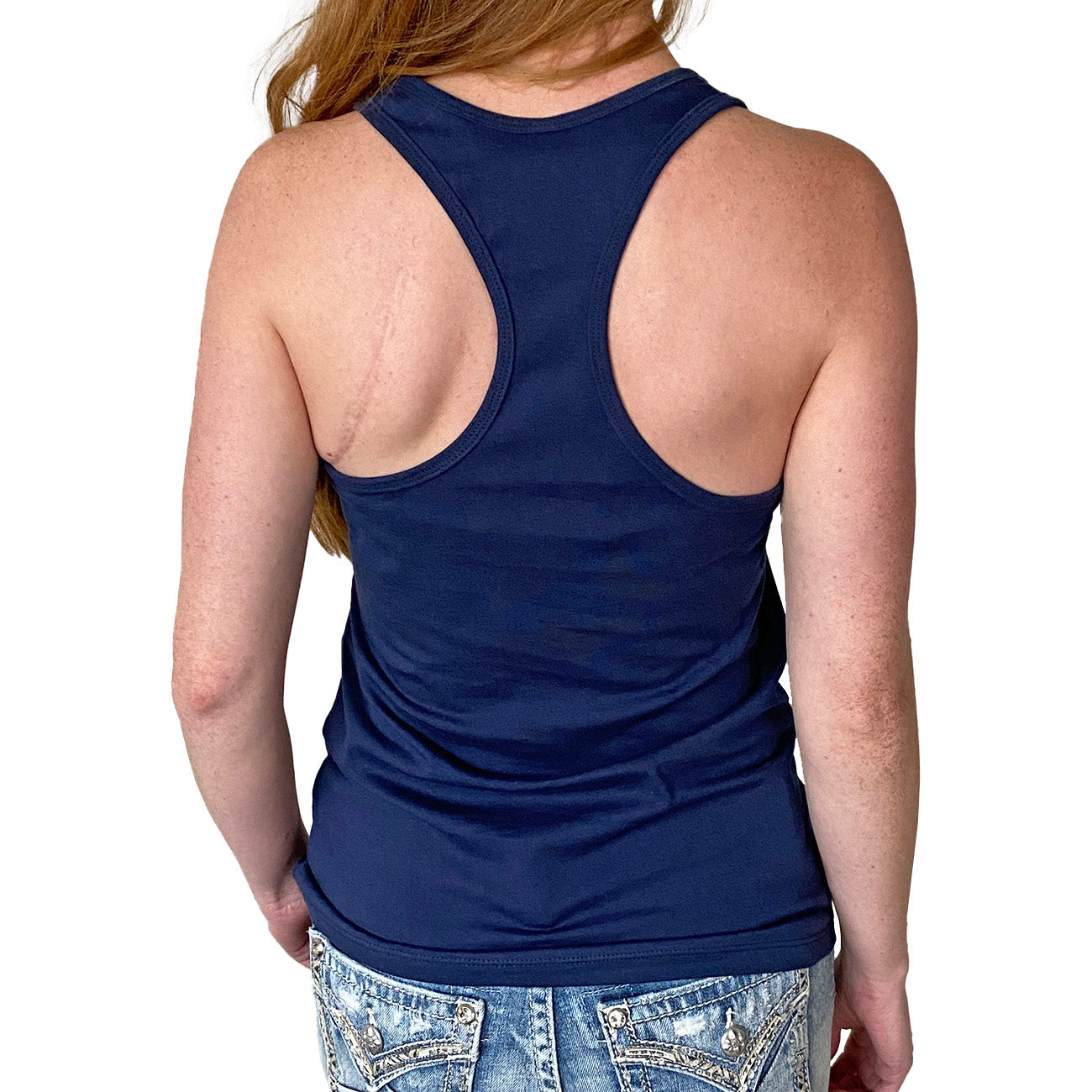 Summer Vibes Ladies' Tank Top: Navy