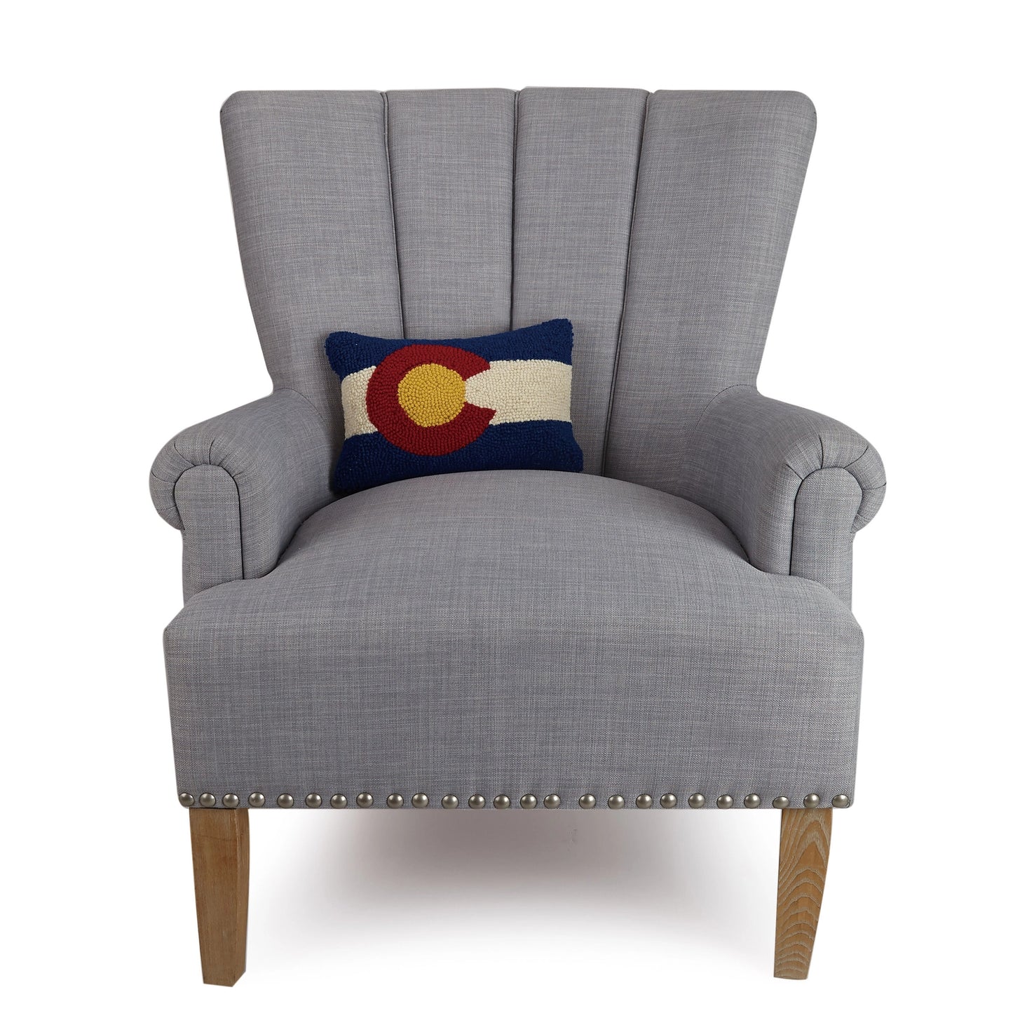 Colorado Lumbar Wool Hook Pillow.