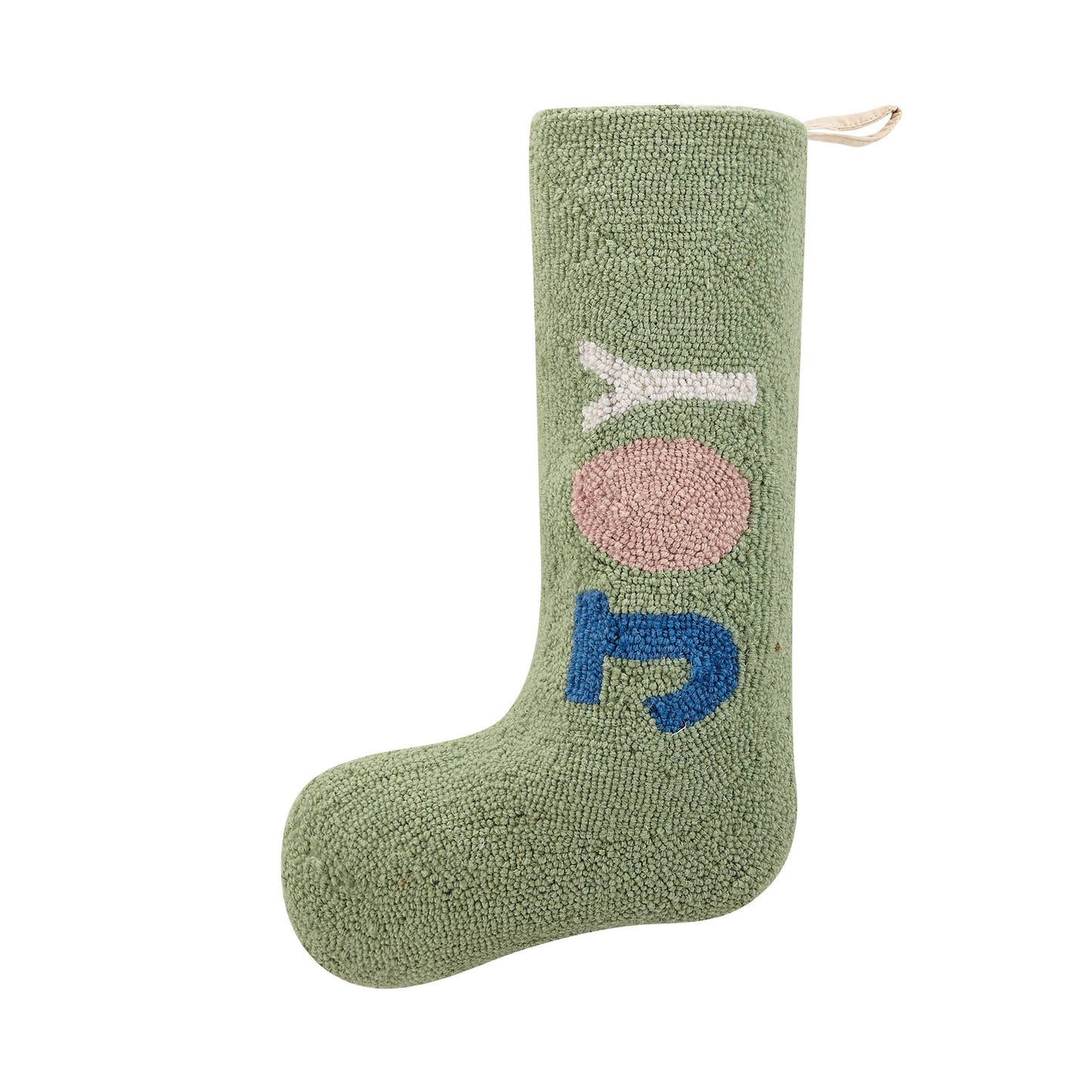 Christmas Joy Hook Wool Stocking