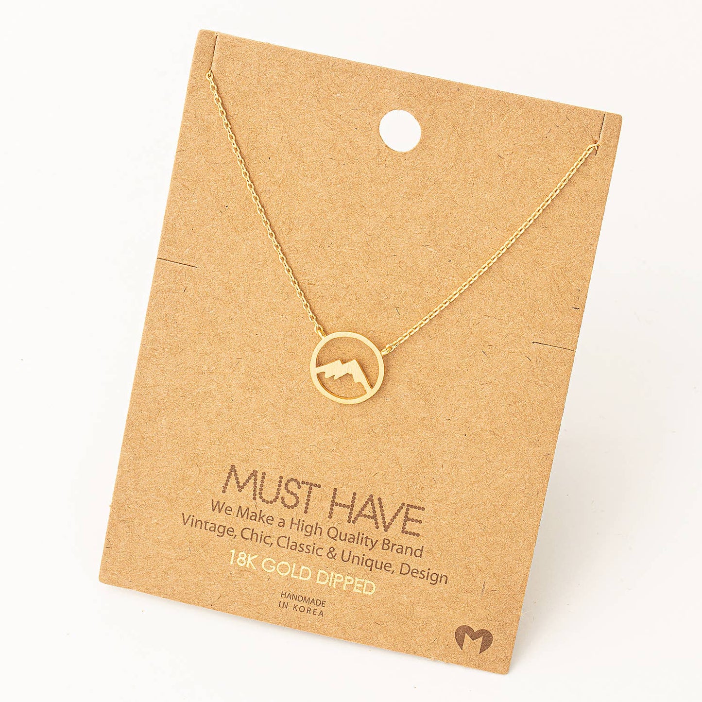 Mountain Range Pendant Necklace: Silver, Gold or Rose Gold