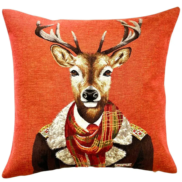 Gentleman Stag Orange Pillow