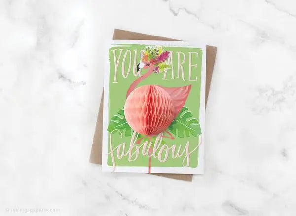 Flamingo Fabulous Pop-Up Card