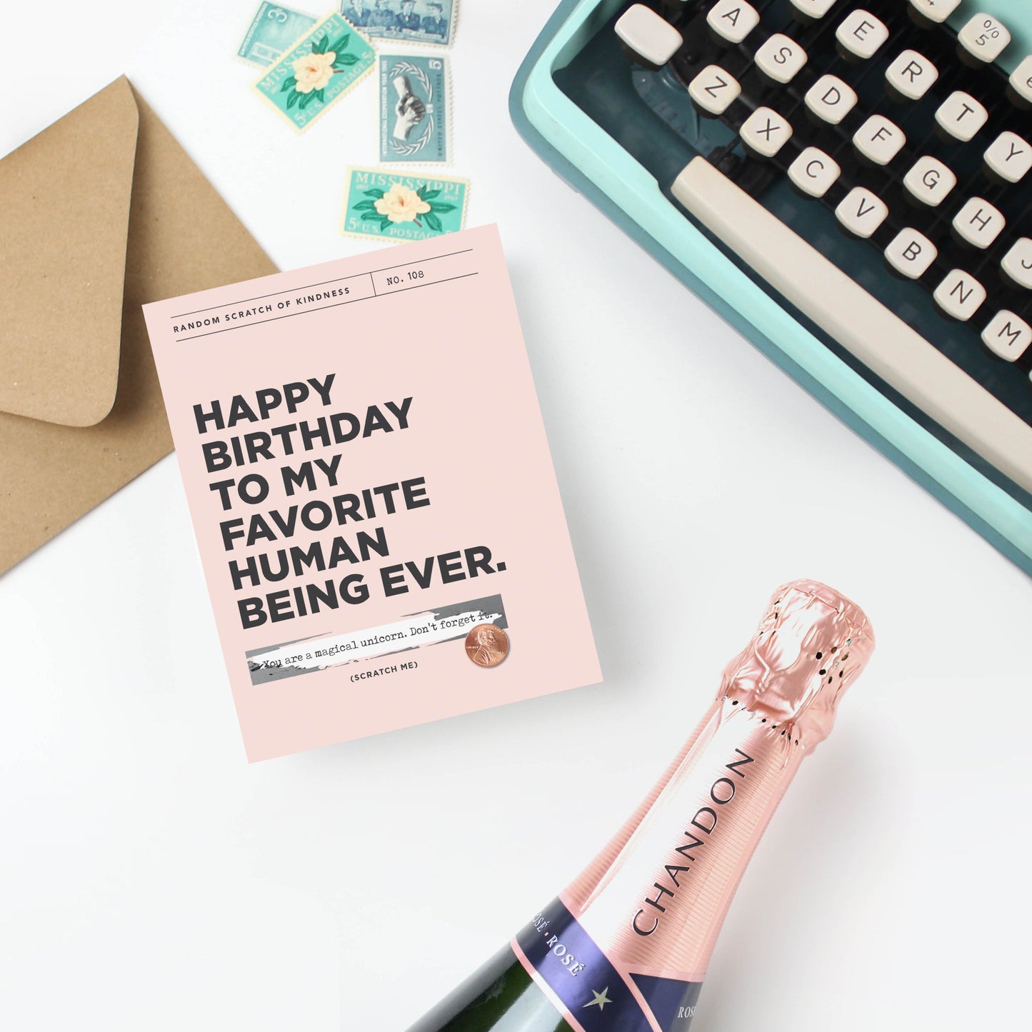 Happy Birthday Magical Unicorn Scratch Off Card