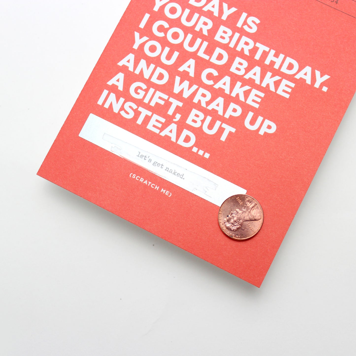 Lets Get Naked, Scratch Off Birthday Card