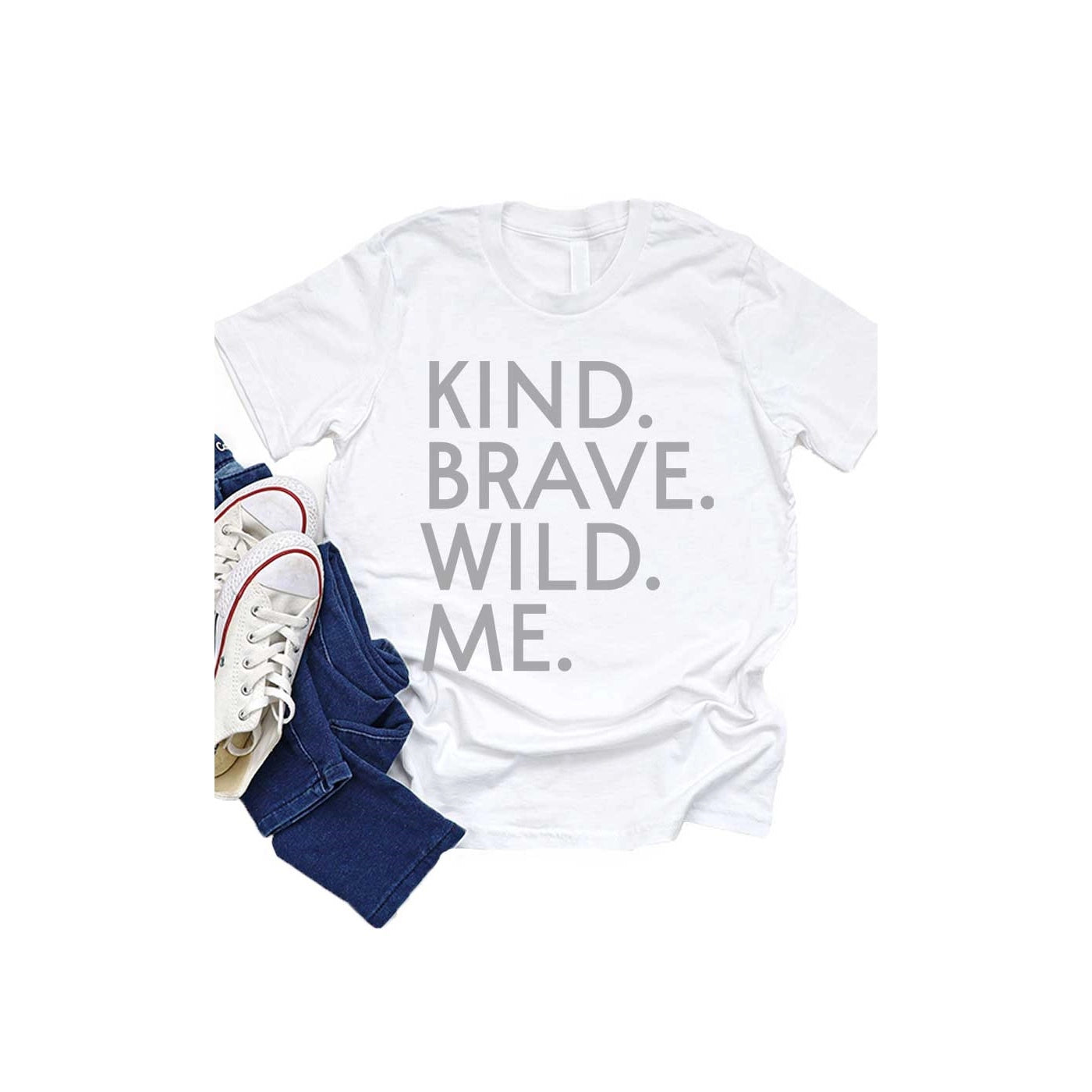 Kind. Brave. Wild. Me Kids Tee