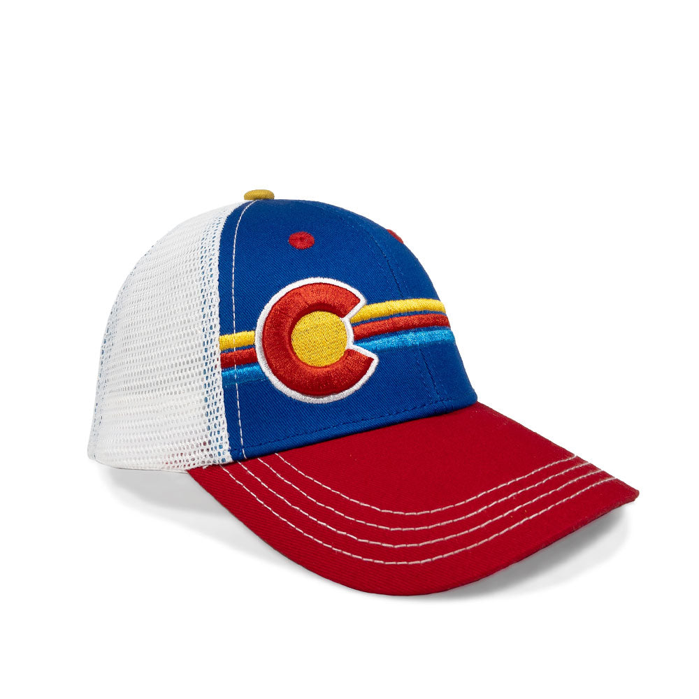 Candy-striped Kids Trucker Hat