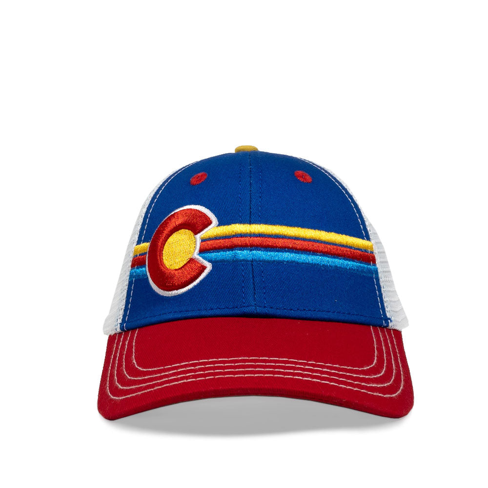 Candy-striped Kids Trucker Hat