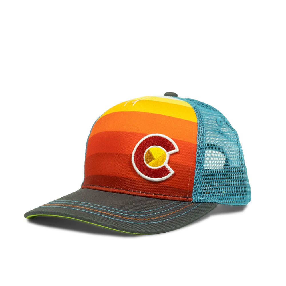Kids Sunset Fadar Curve Bill Hat