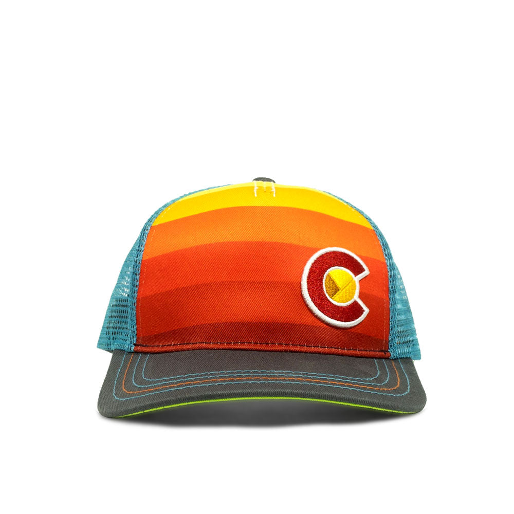 Kids Sunset Fadar Curve Bill Hat