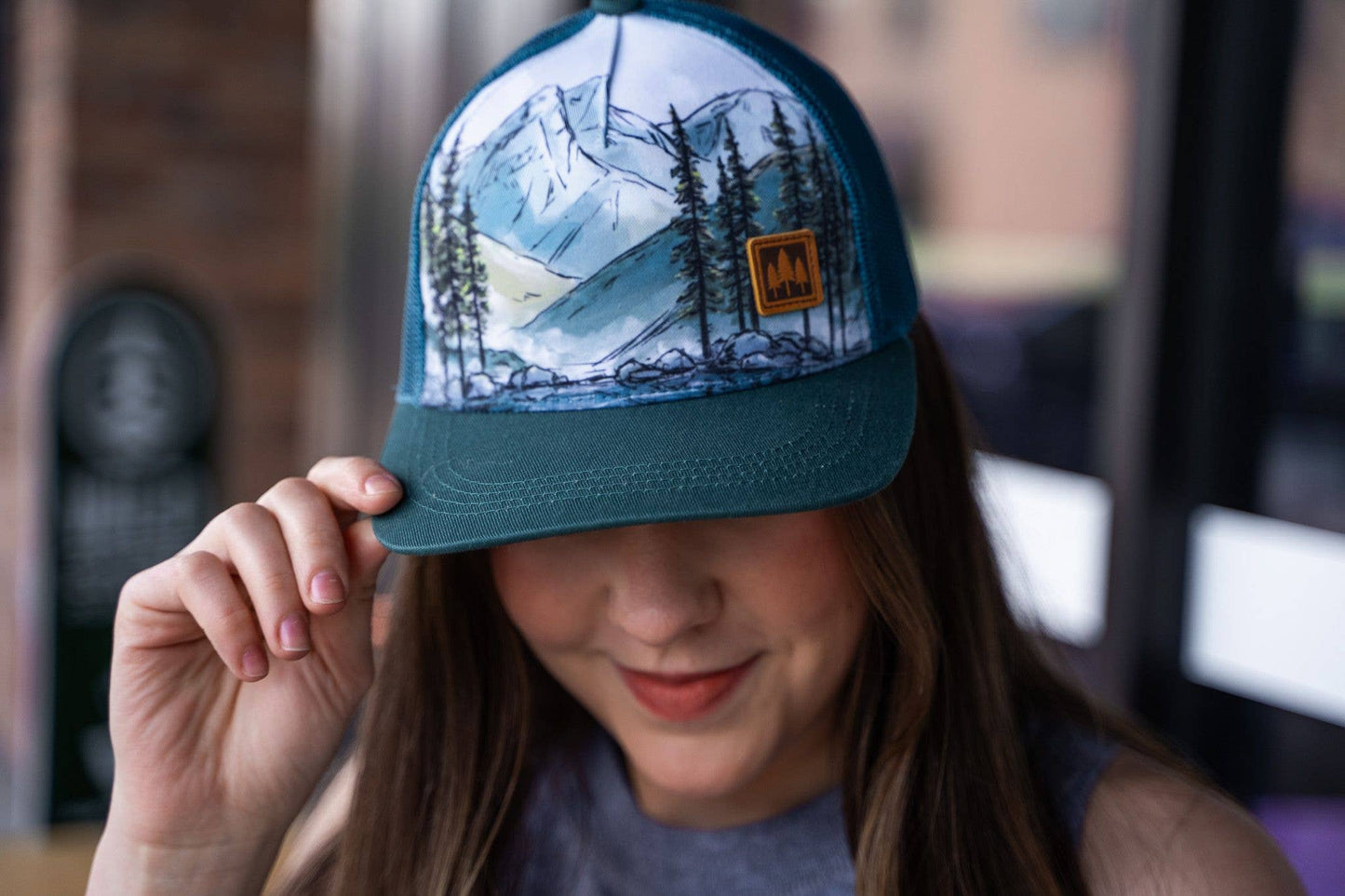 Illustrated Truckers Caps: Tree Tops