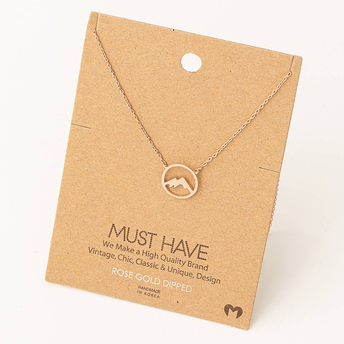 Mountain Range Pendant Necklace: Silver, Gold or Rose Gold