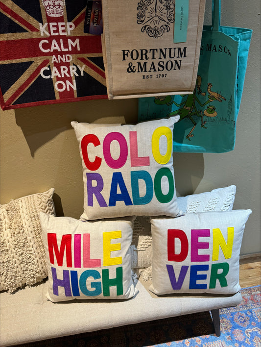 Colorful Colorado pillow & insert