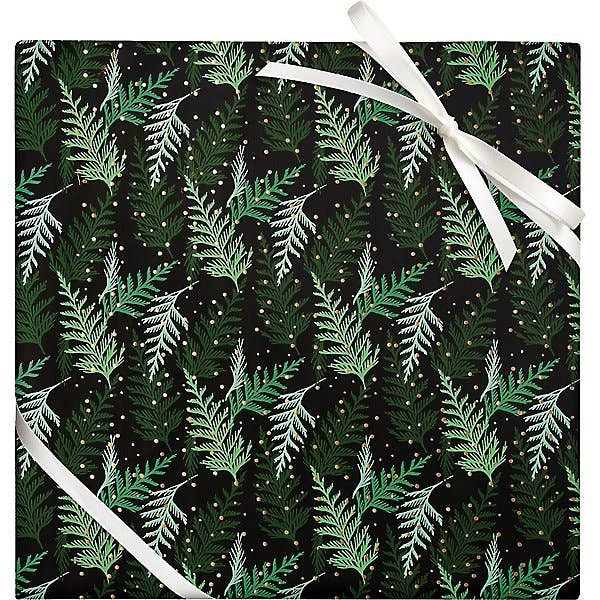 Holiday Cedar Branches Stone Paper Roll Wrap