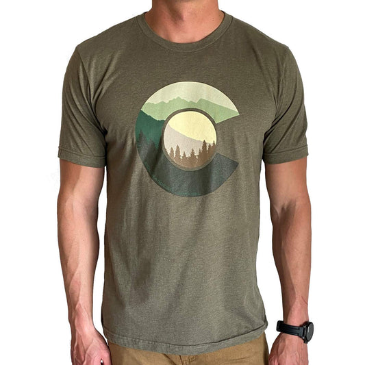 Treeline Men's T-Shirt: Olive: Large