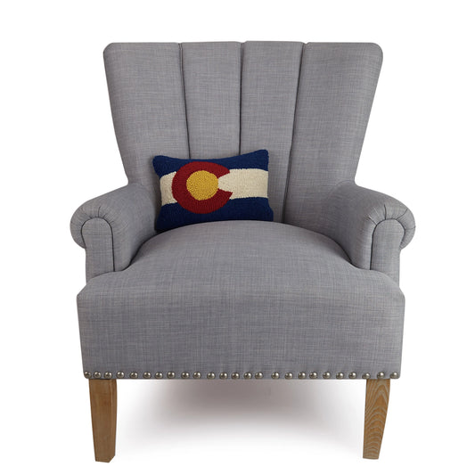 Colorado Lumbar Wool Hook Pillow.