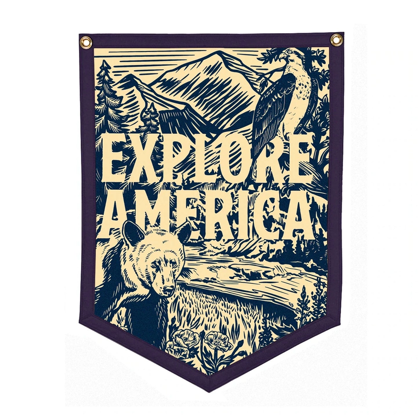 Explore America. Camp Flag