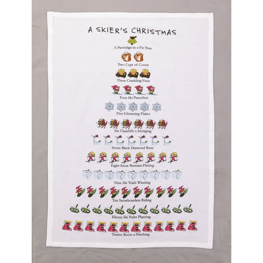 A Skiers Christmas Kitchen Towel